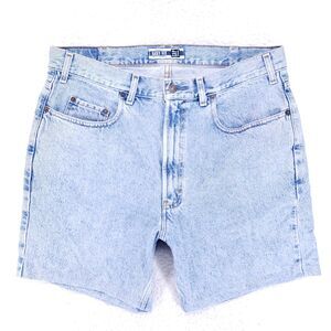 GAP Jean Shorts Denim Cotton Men SZ 38 Blue Straight VTG Carpenter Baggy 90s Y2K